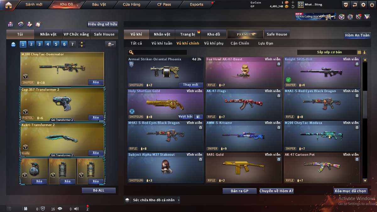 shop acc cf uy tin gia re